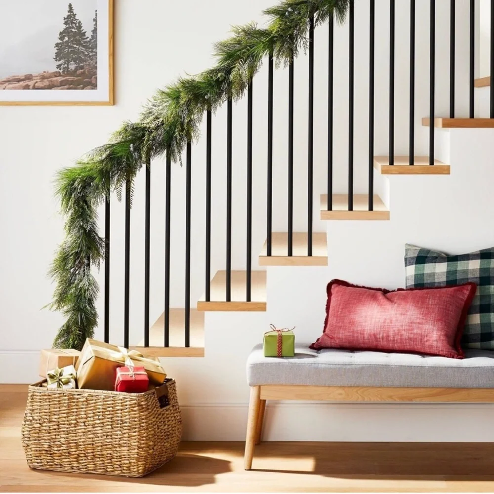 Studio McGee Green Pine and Cedar Holiday Garland